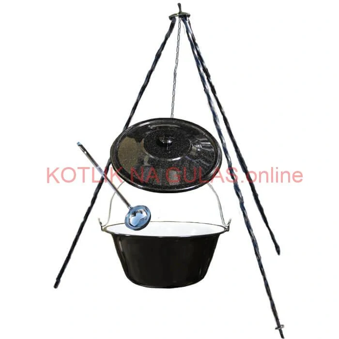 Smaltovaný kotlík 20 L+ pokrievka + stojan