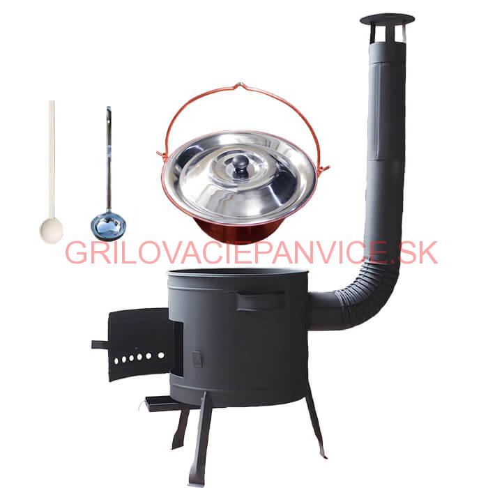 Kotlíkový gulášový set 36 PLUS 600 + medený kotlík 14 L (1,2 mm)