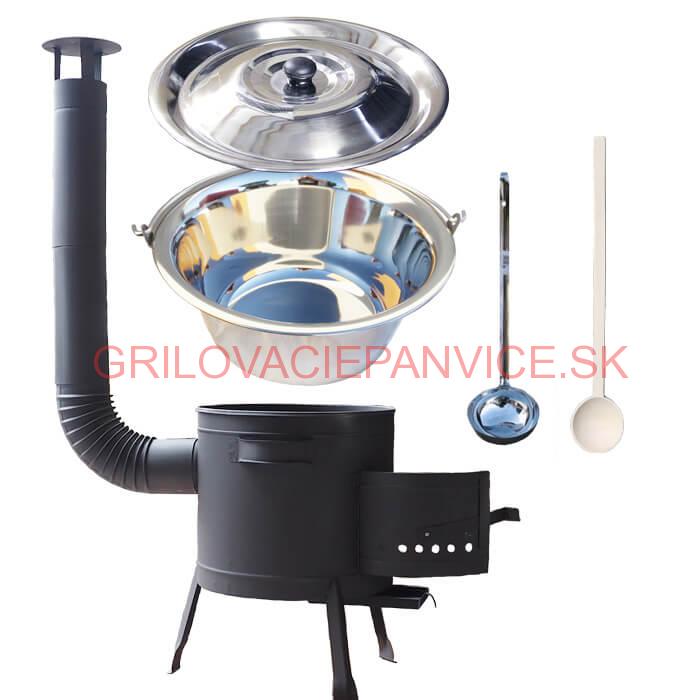 Kotlíkový gulášový set 42 PLUS 600 + nerezový kotlík 22 L (0,8 mm)
