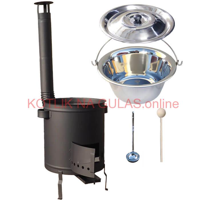 Nerezový kotlík 30 L (1,2 mm) + hrubostenná (1,5 mm) a žiaruvzdorná kotlina 45 PLUS 600