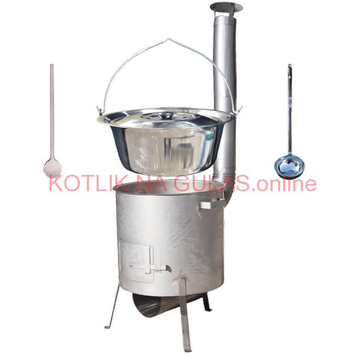Nerezový kotlík 15 L (1,2 mm) INOX, zosilnená vysoká nerezová kotlina 36 cm KOMFORT