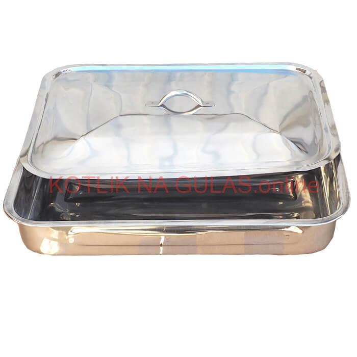 Nerezový pekáč s pokrievkou 42 x 31 cm INOX