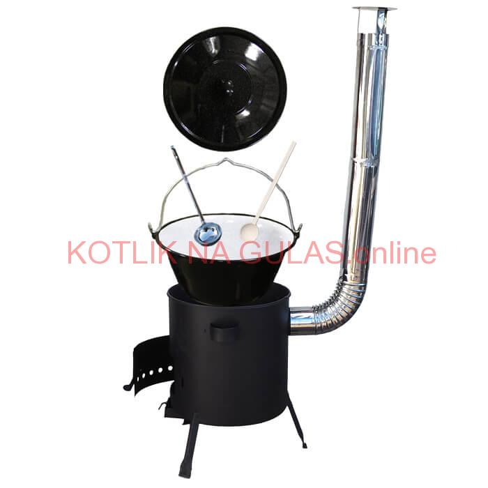 Smaltovaný kotlík 20 L + žiaruvzdorná kotlina (1 mm) 42 PLUS 600