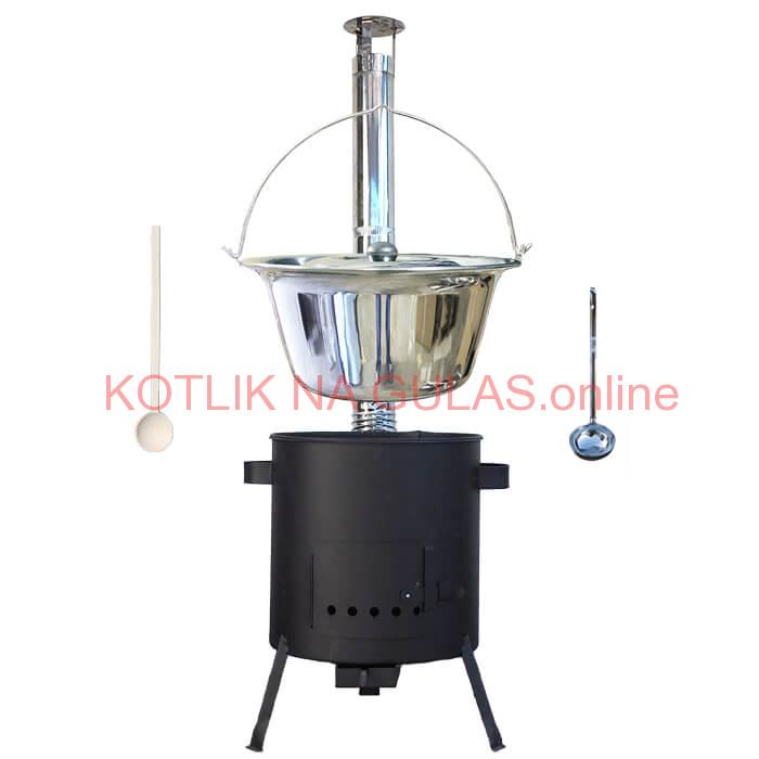 Antikorový kotlík 20 L (1,2 mm) + žiaruvzdorná kotlina (1 mm) 42 PLUS 600