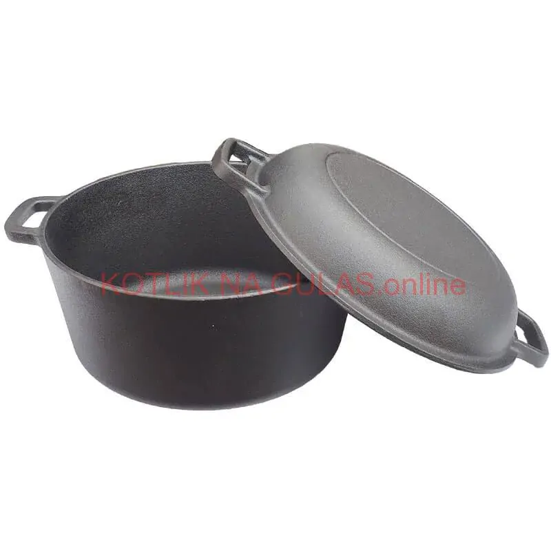 Liatinový hrniec s pokrievkou 2 v 1