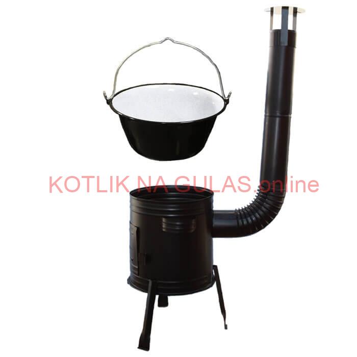 Smaltovaný kotlík 16 L (1,2 mm) + kovová kotlina 39 CLASSIC (KOV) Easy party