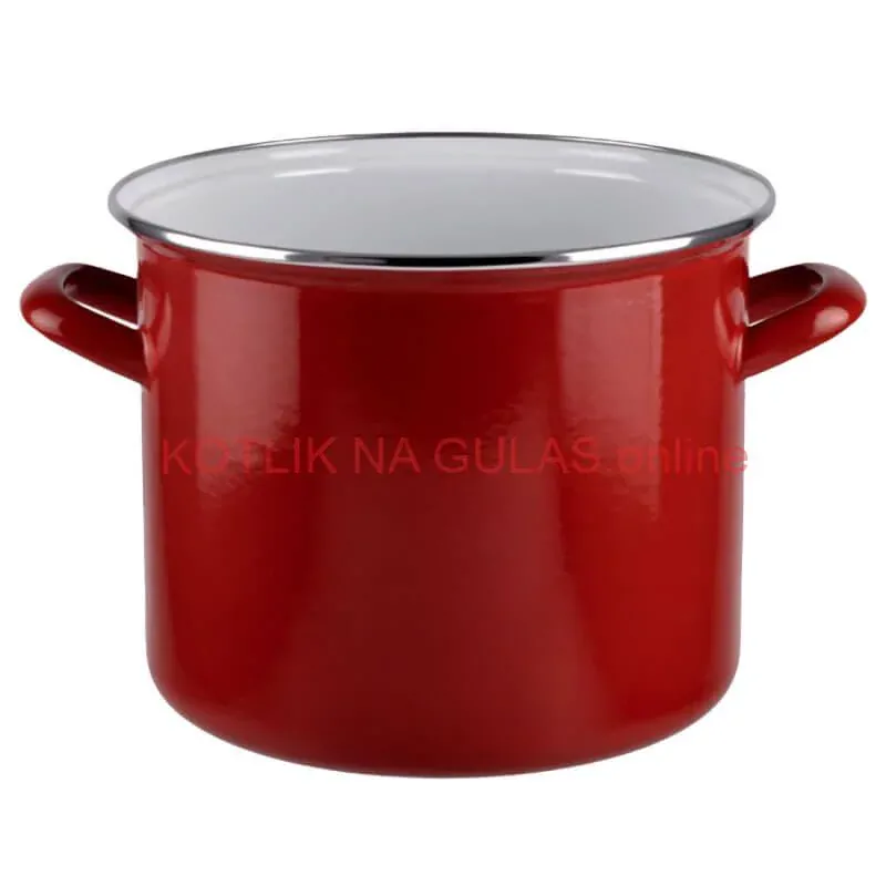 Smaltovaný hrniec s pokrievkou 10,4 L červený + sladká paprika GURMÁN 50 g