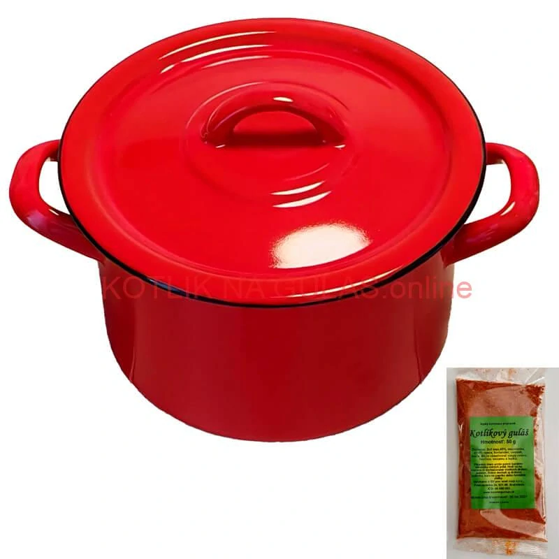 Smaltovaný hrniec s pokrievkou COMBI 0,7 l + korenie na kotlíkový guláš 50 g