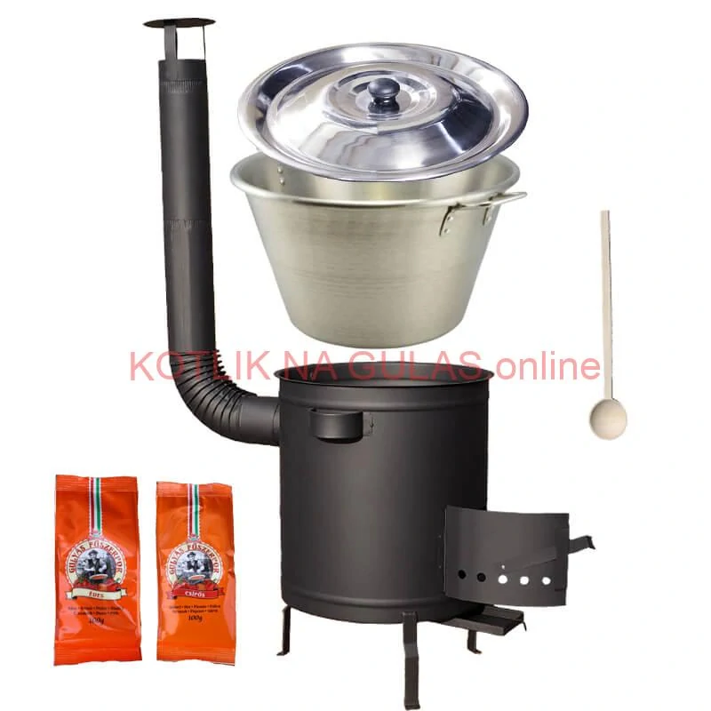 Nerezový kotol 40 L + Hrubostenná kotlina 45 cm (1,5 mm) STRONG Plus 600 + paprikové korenie na guláš