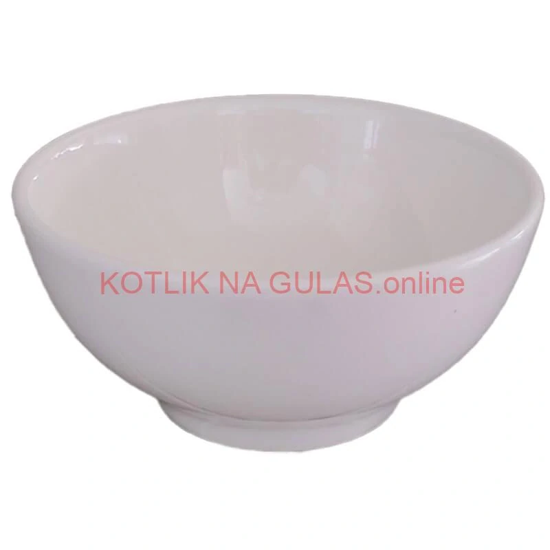 Keramické misky na servírovanie gulášu 15 cm 12 ks biele