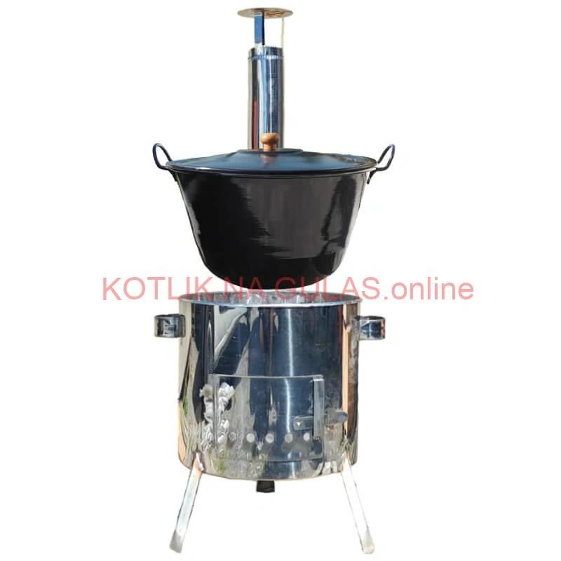 Smaltovaný kotol 60 L + nerezová kotlina 53 cm LUSTRO