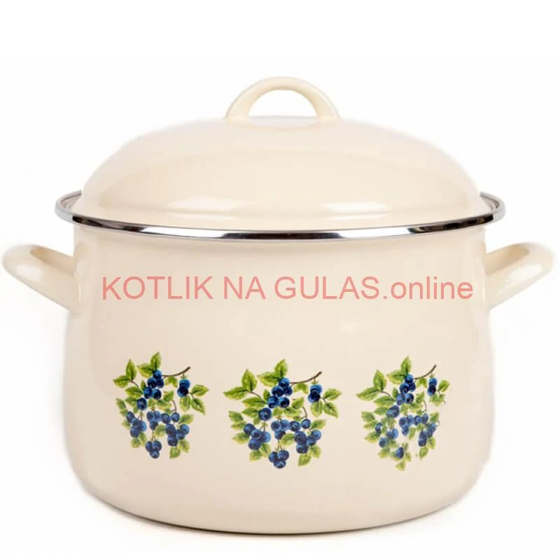 Smaltovaný hrniec s kvetinovým vzorom – Trnky 4 l + pokrievka