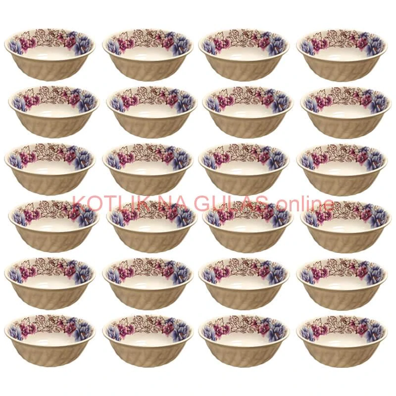 Plastová miska s kvetinovým vzorom (750 ml) – teraz v sade 24 kusov!