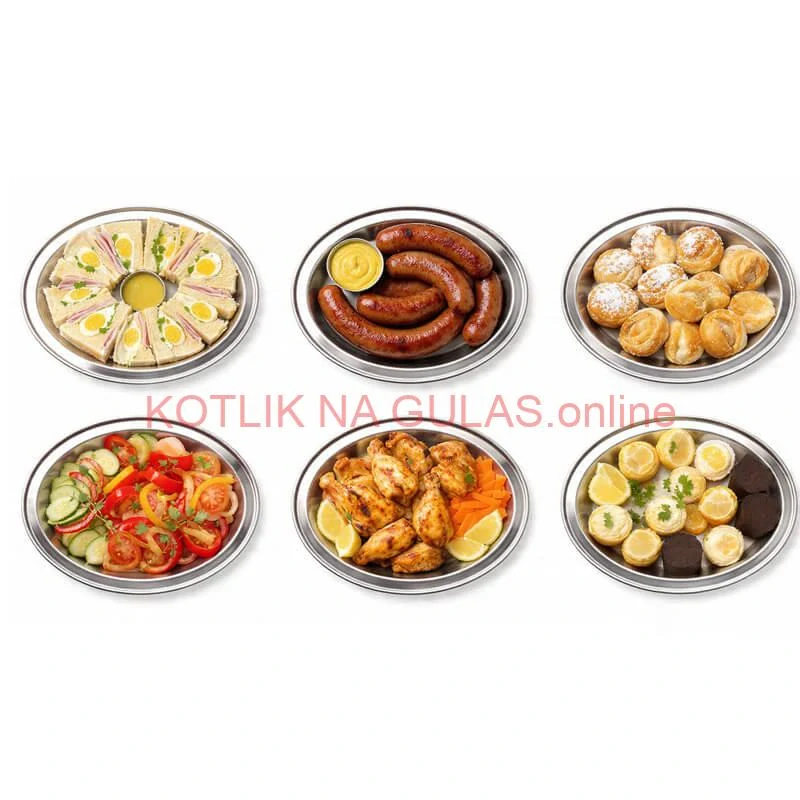 Nerezové podnosy pre catering – set 6 ks (30,5cm) - Servíruj s istotou a štýlom