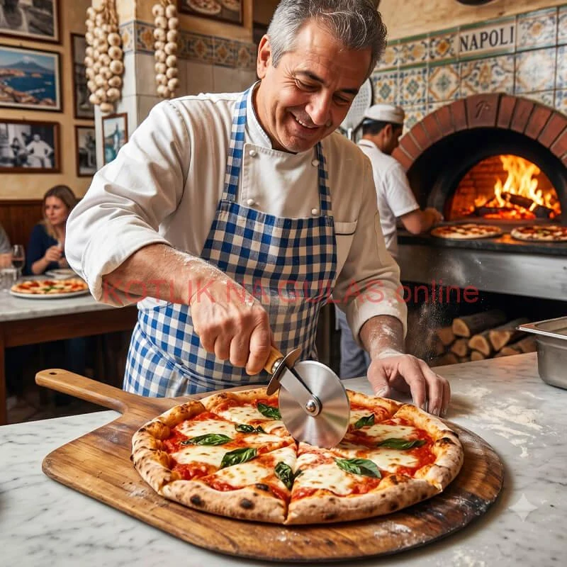 Krájač na pizzu s drevenou rukoväťou 22 cm
