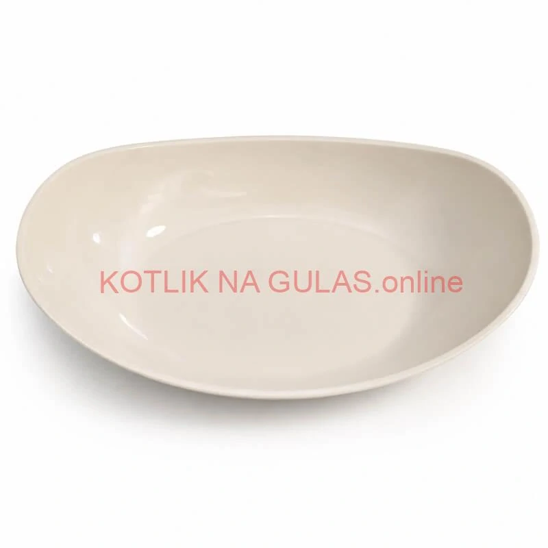 Plastová servírovacia miska loďka 28,5 cm – smotanová
