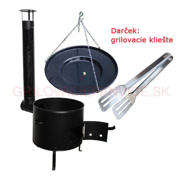 Grilovacia panvica s retiazkou + kotlina 39 cm