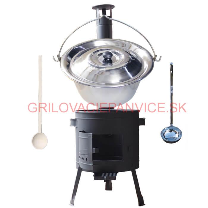 Kotlíkový gulášový set 36 PLUS 600 + nerezový kotlík 15 L (1,2 mm)