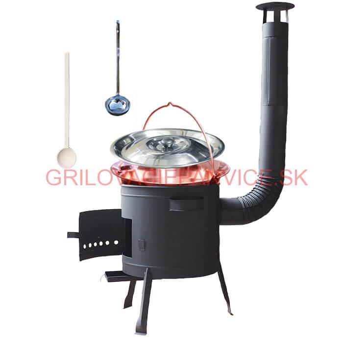 Kotlíkový gulášový set 36 PLUS 600 + medený kotlík 14 L (1,2 mm)