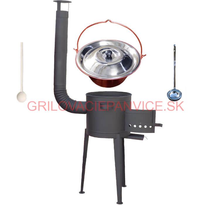 Kotlíkový gulášový set 36 PLUS 600 + medený kotlík 14 L (1,2 mm)