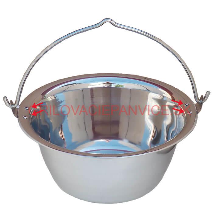 Antikorový kotlík 30 L (0,8 mm) s nitmi