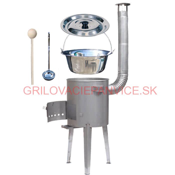 Antikorový kotlík 14 L (0,8 mm) + nerezová kotlina 36 cm LUXUS