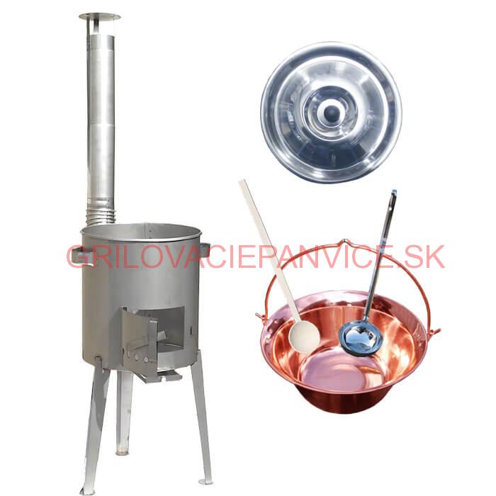 Medený kotlík 20 L (1,2 mm) + nerezová kotlina 42 cm LUXUS