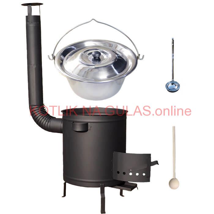 Nerezový kotlík 30 L (1,2 mm) + hrubostenná (1,5 mm) a žiaruvzdorná kotlina 45 PLUS 600