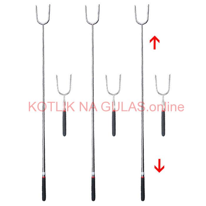 Vidličky na opekanie 24,5 cm - 84,5 cm – teleskopické 6 ks