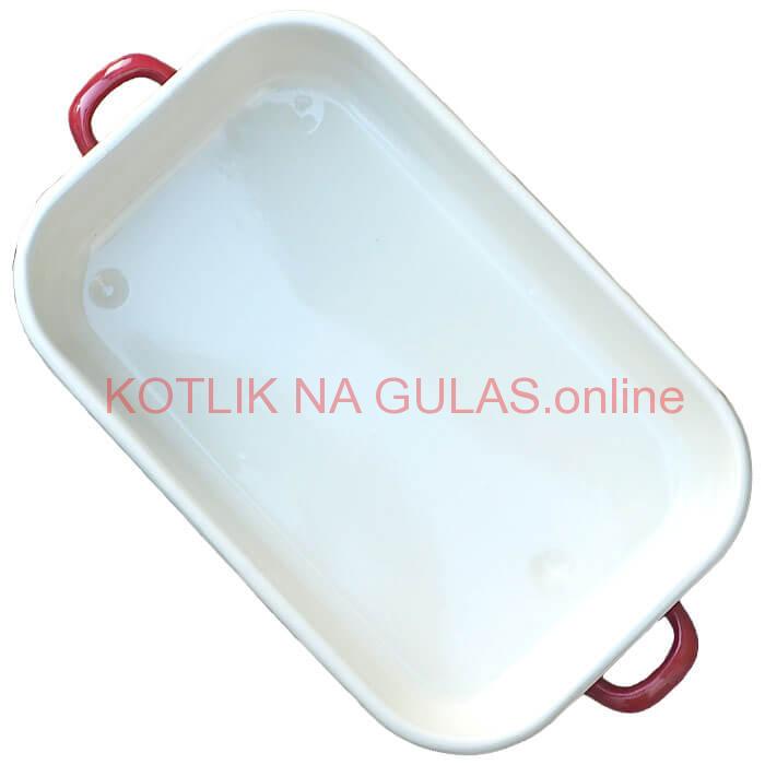 Smaltovaný pekáč 46 x 24 cm ČERVENÝ