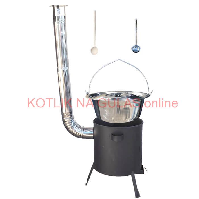 Antikorový kotlík 20 L (1,2 mm) + žiaruvzdorná kotlina (1 mm) 42 PLUS 600