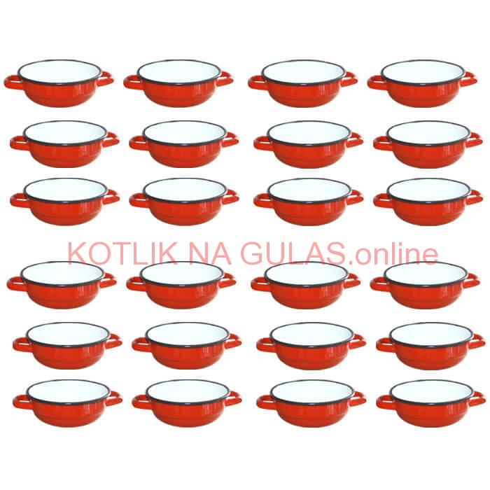 Súprava smaltovaných selských misiek 18 cm 24 ks