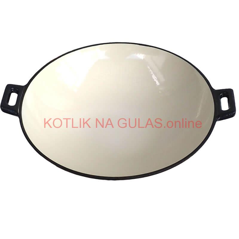 Liatinový wok – smaltovaný povrch 37 cm