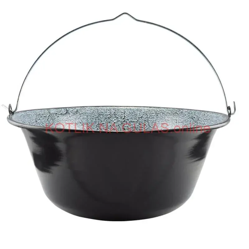 Smaltovaný kotlík 13 L + Nerezová kotlina 36 INOX + misky 12 ks