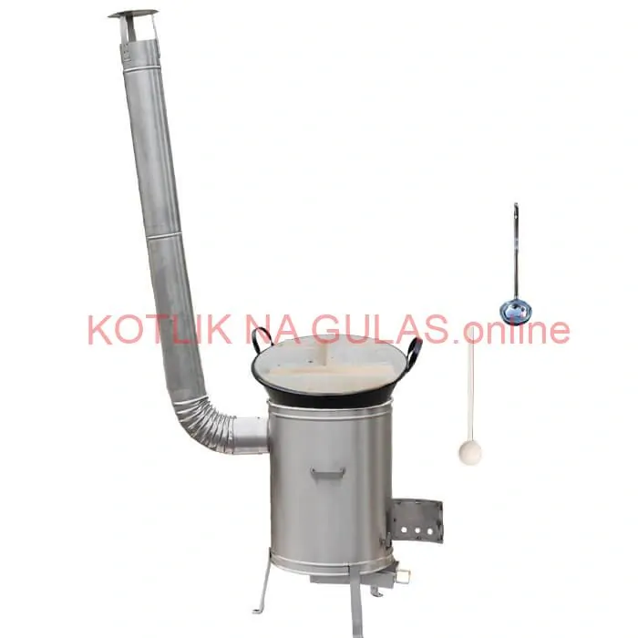 Zabíjačkový smaltovaný kotol 100 L + nerezová kotlina (1,5 mm) 60 cm LUX + vareška a naberačka