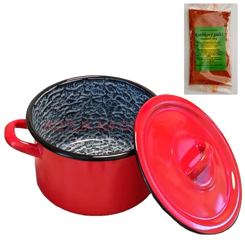 Smaltovaný hrniec s pokrievkou COMBI 2 l + korenie na kotlíkový guláš 50 g
