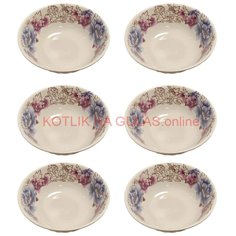 Plastová miska s kvetinovým vzorom (750 ml) – teraz v sade 6 kusov!