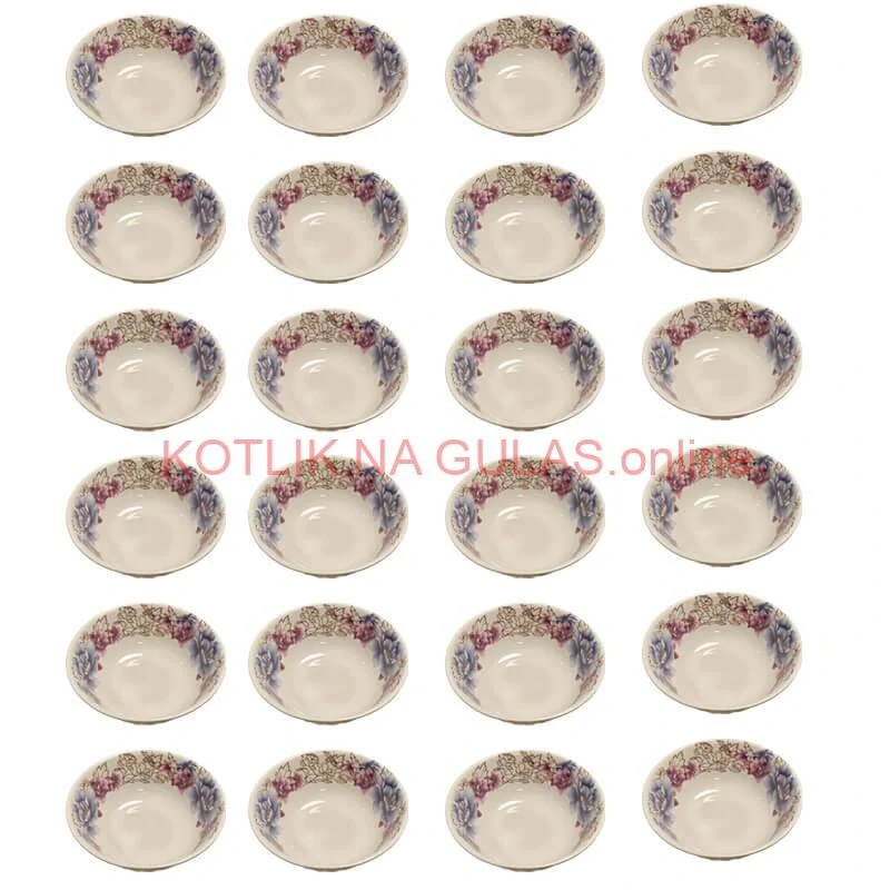 Plastová miska s kvetinovým vzorom (750 ml) – teraz v sade 24 kusov!