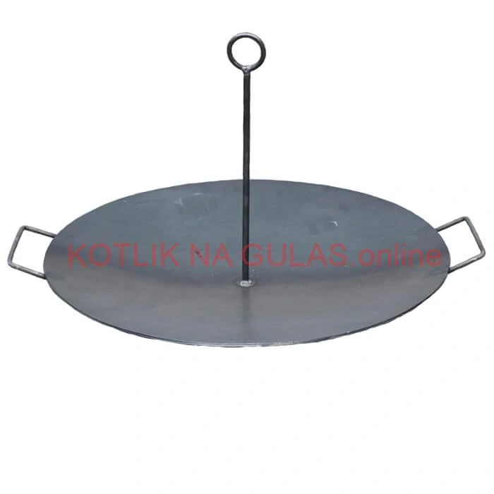 Grilovacia súprava CLASSIC STEEL PRO: Trojnožka 1,2 m s kladkou + Železná panvica 49 cm