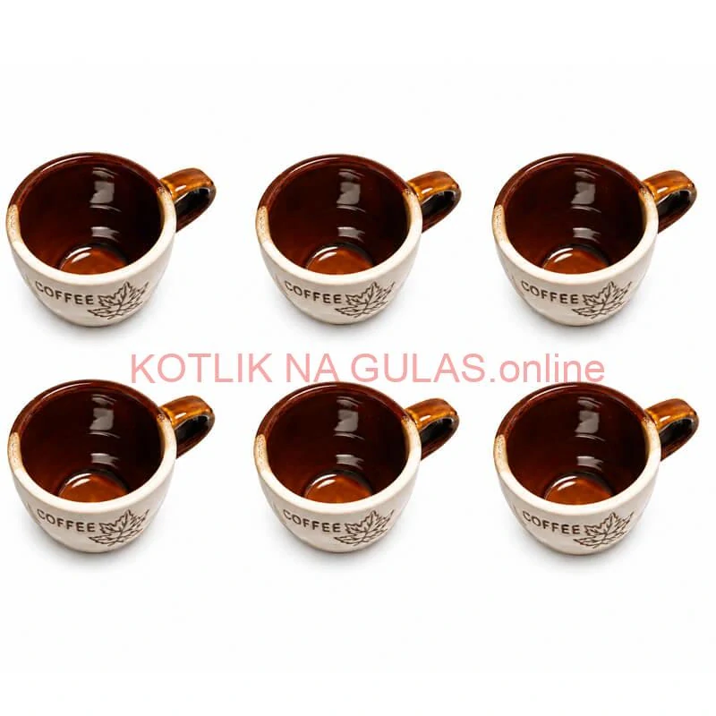 Súprava keramických pohárov na kávu 100 ml 6 ks