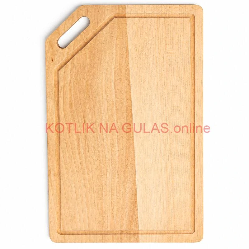 Drevená doska na krájanie 40×25 cm s drážkou na šťavu