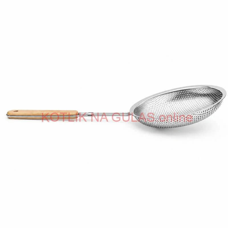 Hliníkové sitko 16 cm s drevenou rúčkou