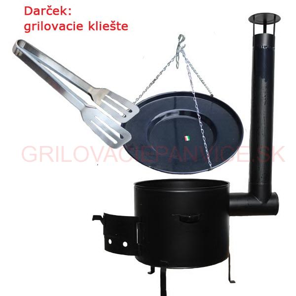 Grilovacia panvica s retiazkou + kotlina 39 cm