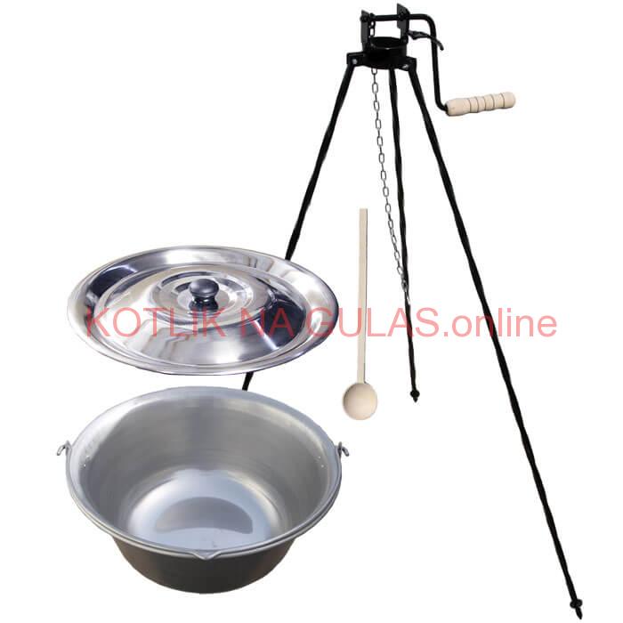 Nerezový kotlík 20 L (1,5 mm)+ stojan s kladkou VAR