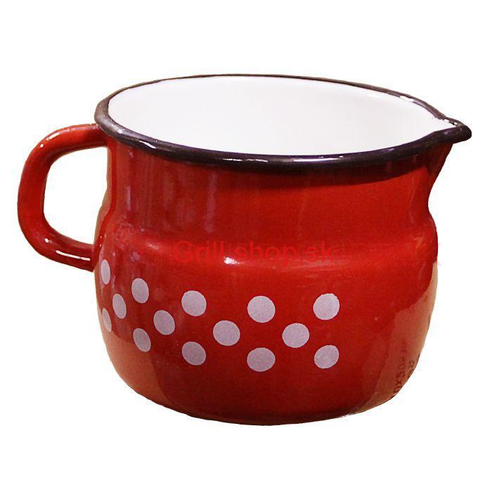 Smaltovaný hrnček s výlevkou 1,5 L