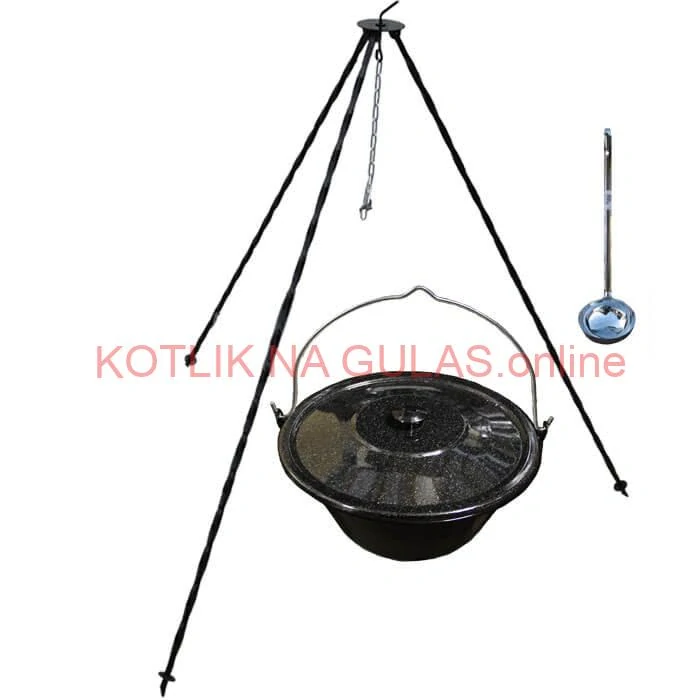 Smaltovaný kotlík 25 L + pokrievka + stojan