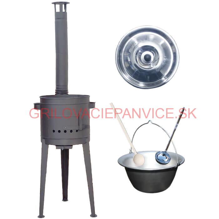 Kotlíkový gulášový set 42 PLUS 600 + nerezový kotlík 20 L (1,5 mm)