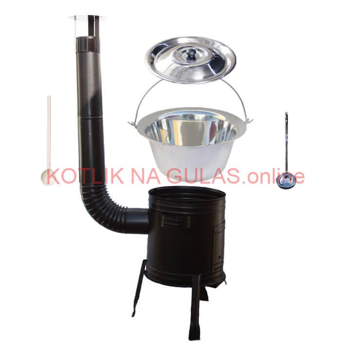 Antikorový kotlík 20 L (0,8 mm) + kovová kotlina 39 CLASSIC (KOV)