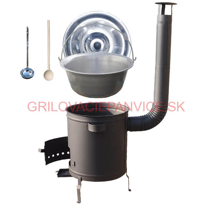 Nerezový kotlík 20 L (1,5 mm) + hrubostenná (1,5 mm) a žiaruvzdorná kotlina 42 PLUS 600