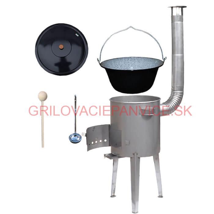 Smaltovaný kotlík 30 L (1,2 mm) + nerezová kotlina 45 cm LUXUS